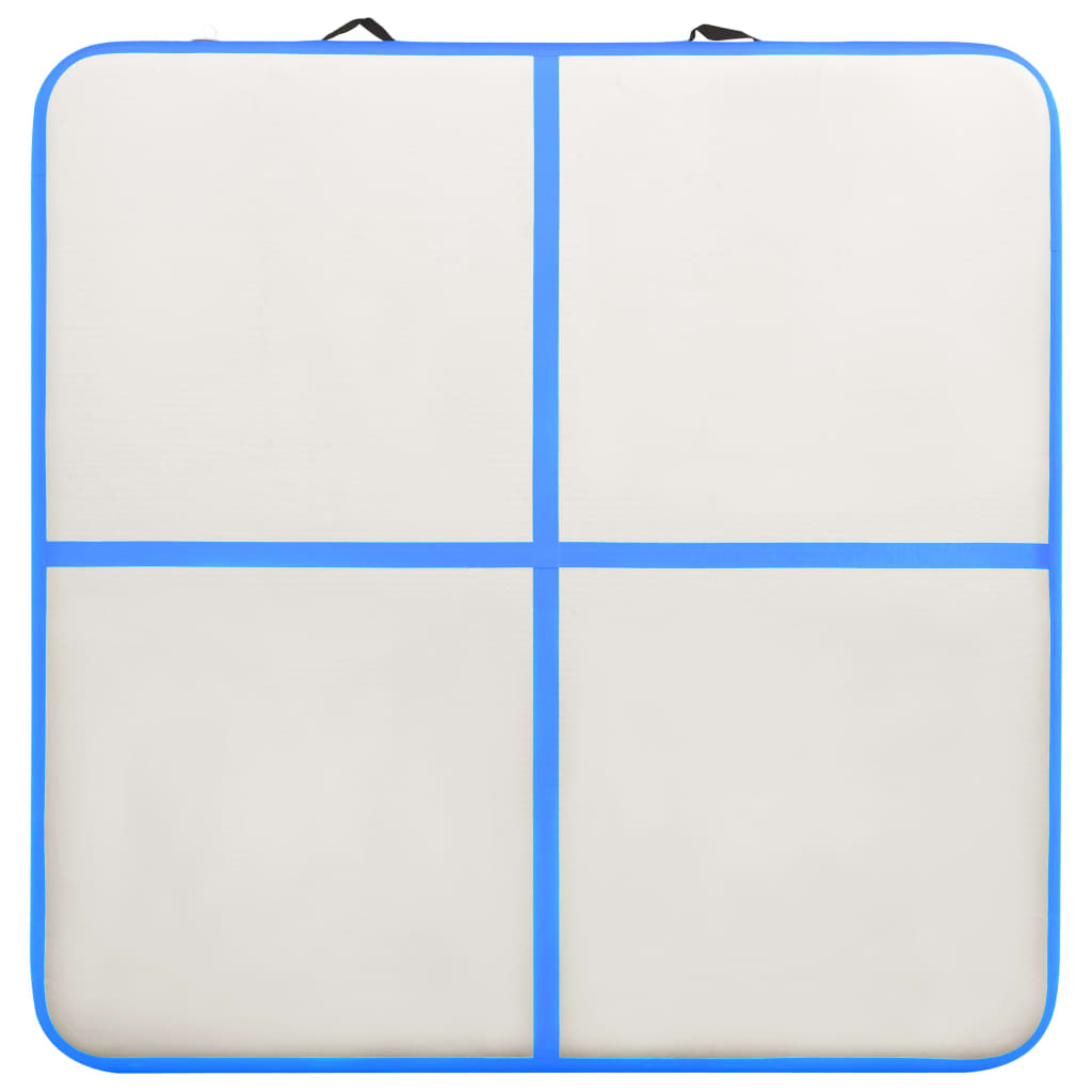 Täytettävä voimistelumatto pumpulla 200x200x20 cm PVC sininen - Harrastajankoti.fi