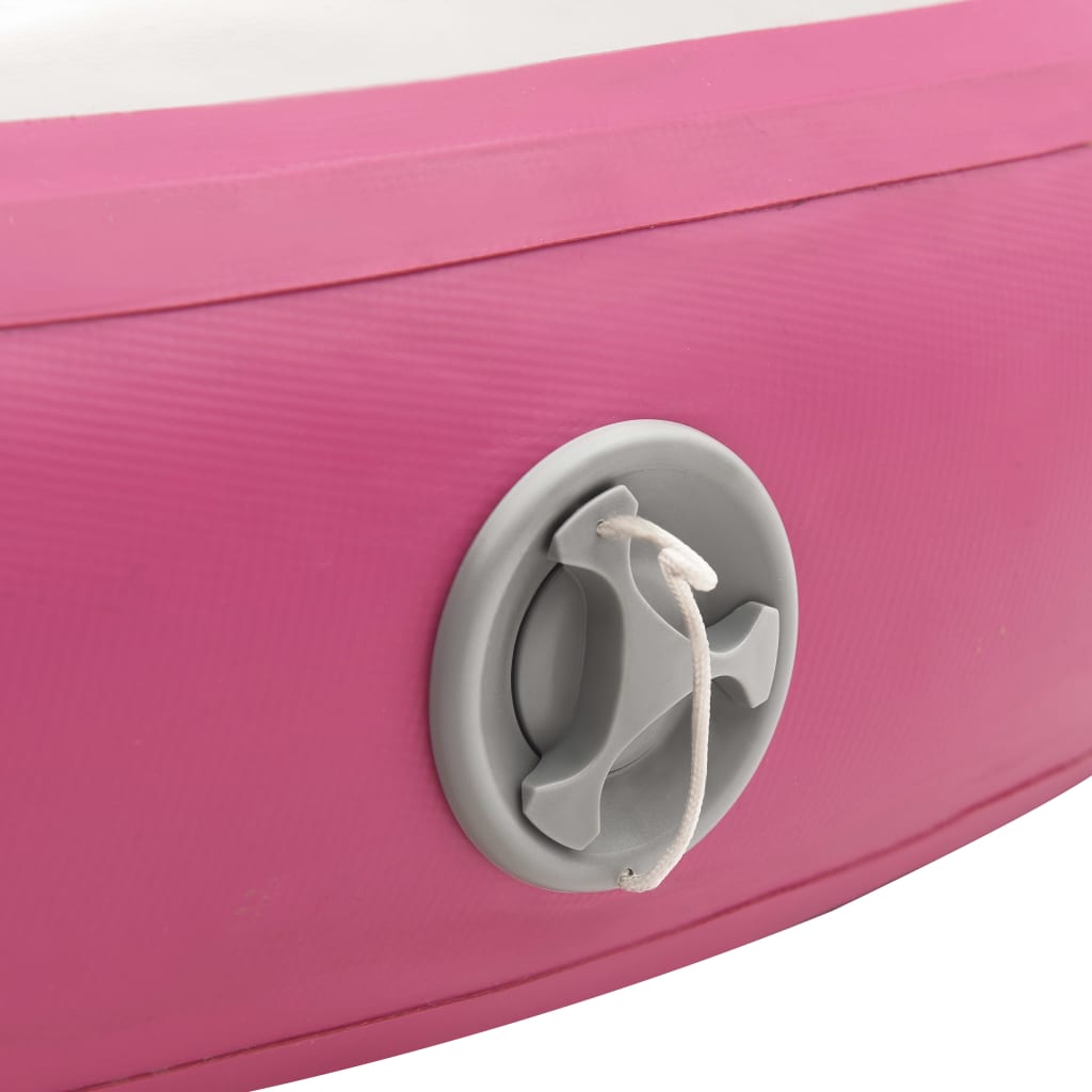 Täytettävä voimistelumatto pumpulla 100x100x10 cm PVC pinkki - Harrastajankoti.fi