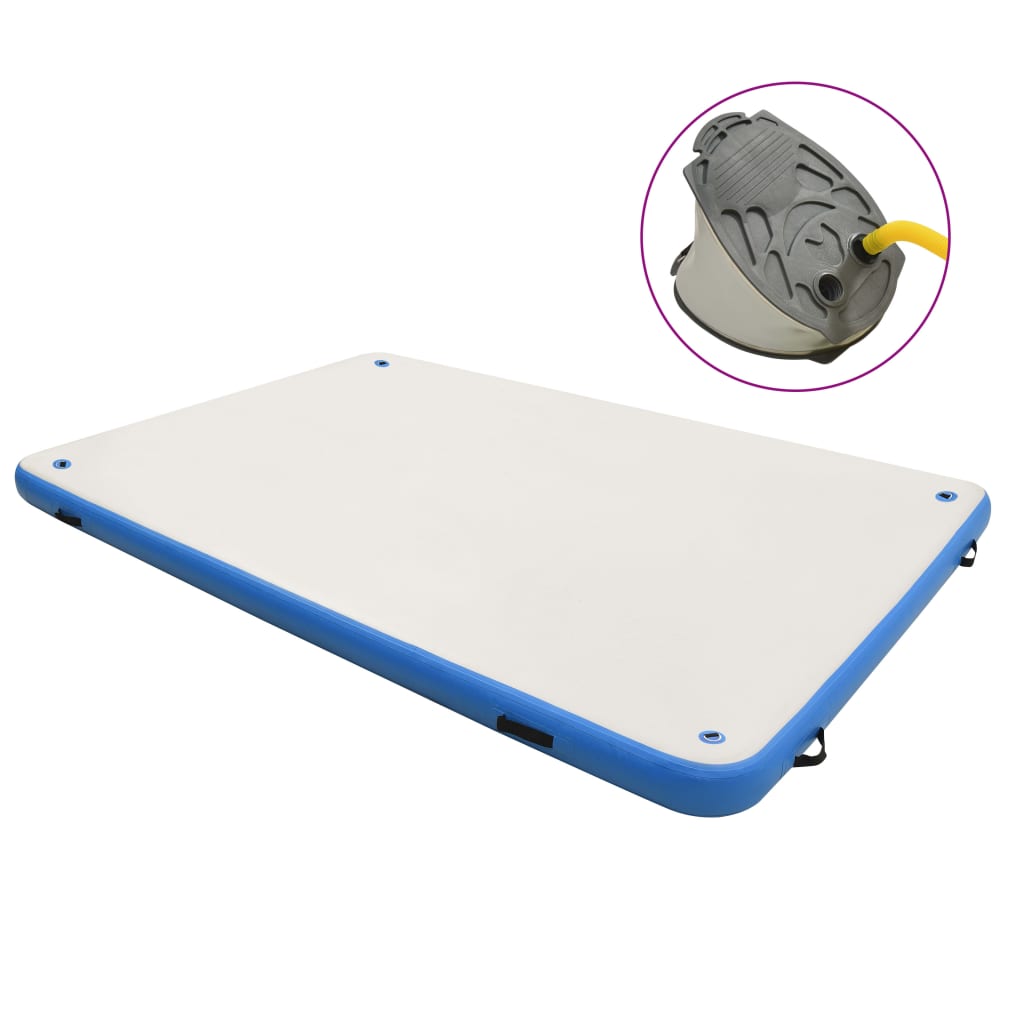 Täytettävä kelluva lautta sinivalkoinen 300x200x15 cm - Harrastajankoti.fi