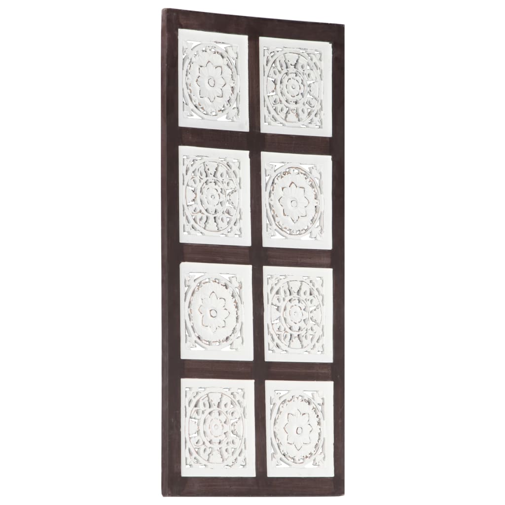 Käsin veistetty seinäpaneeli MDF 40x80x1,5 cm ruskea/valkoinen - Harrastajankoti.fi