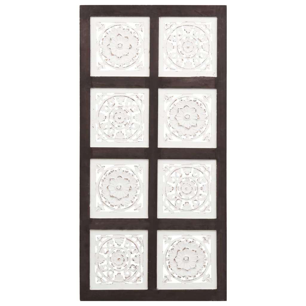 Käsin veistetty seinäpaneeli MDF 40x80x1,5 cm ruskea/valkoinen - Harrastajankoti.fi