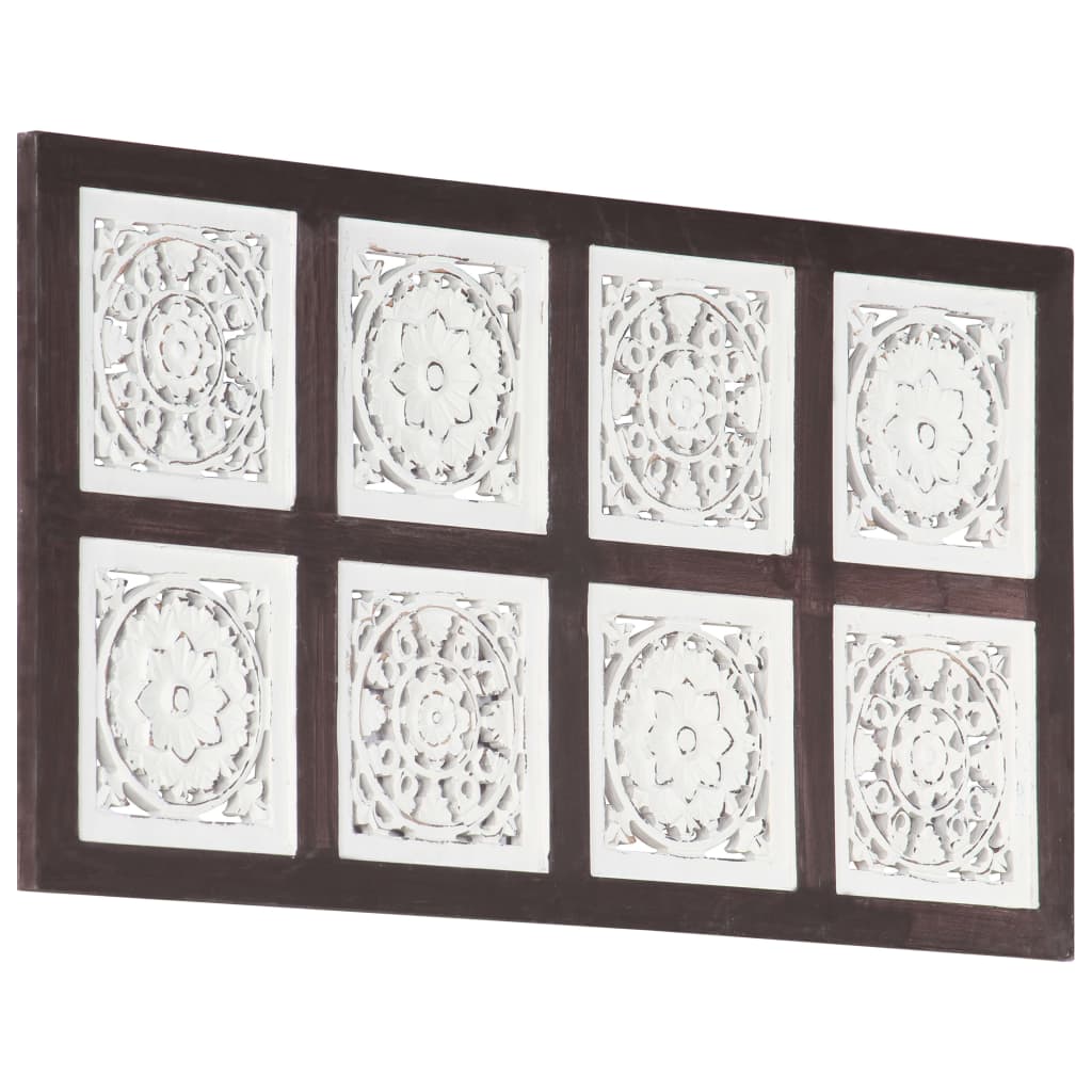 Käsin veistetty seinäpaneeli MDF 40x80x1,5 cm ruskea/valkoinen - Harrastajankoti.fi