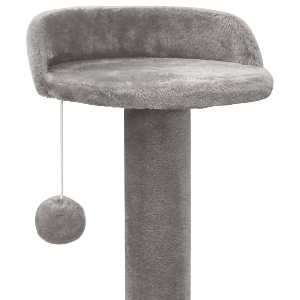 Kissan kiipeilypuu sisal-pylväillä harmaa 120 cm - Harrastajankoti.fi