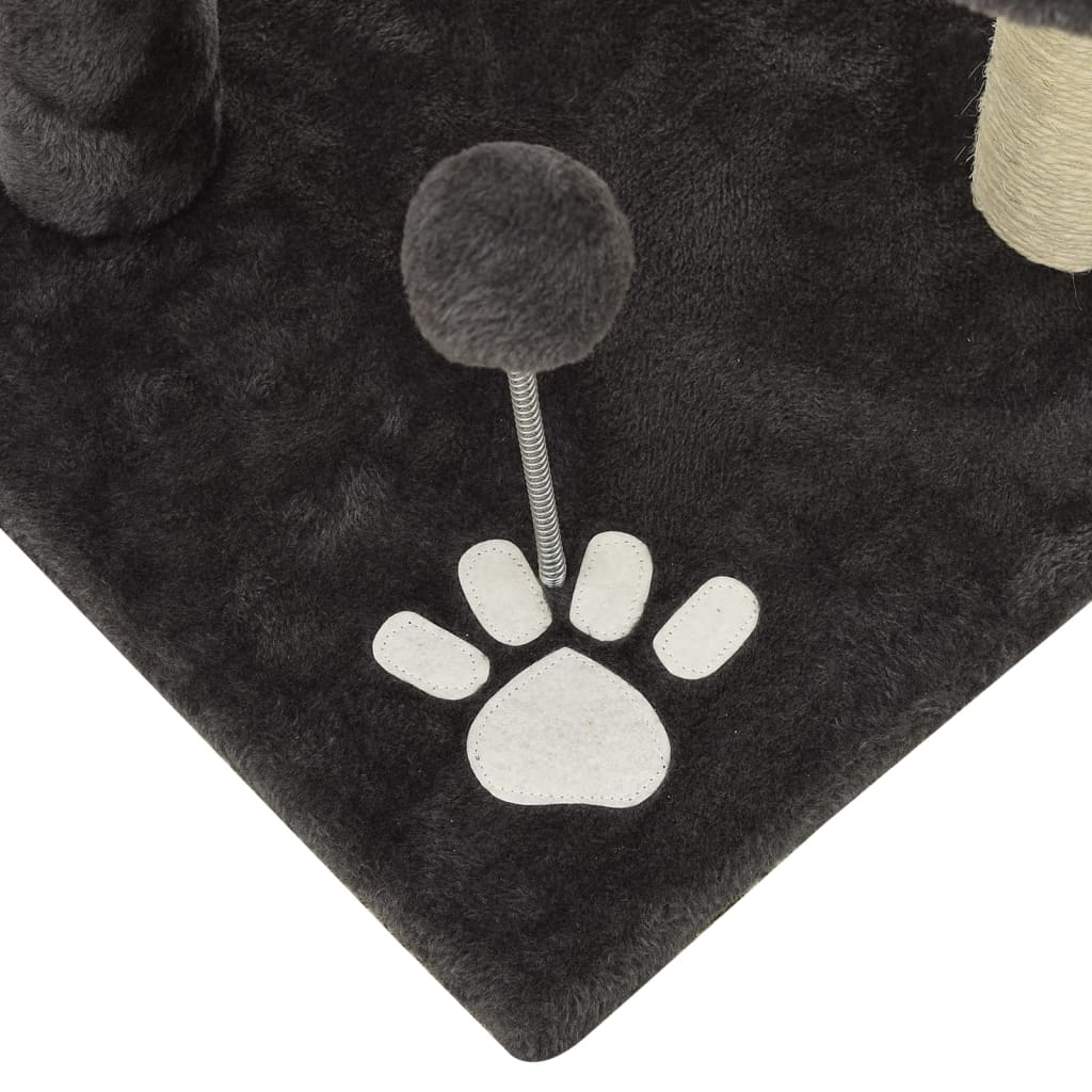 Kissan kiipeilypuu sisal- raapimispylväillä tummanharmaa 120 cm - Harrastajankoti.fi