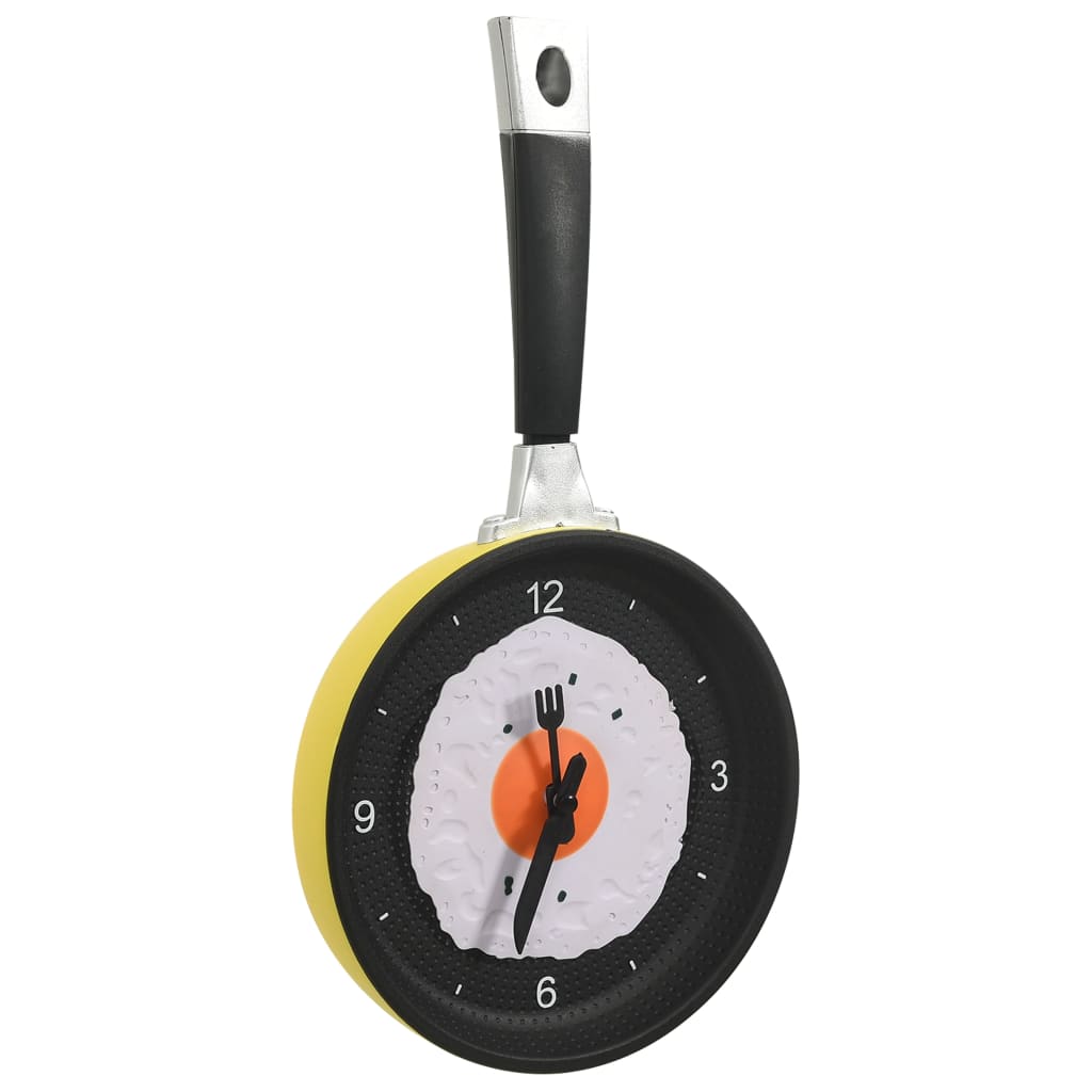 325164 Be Basic Wall Clock with Fried Egg Pan Design 18,8 cm - Harrastajankoti.fi