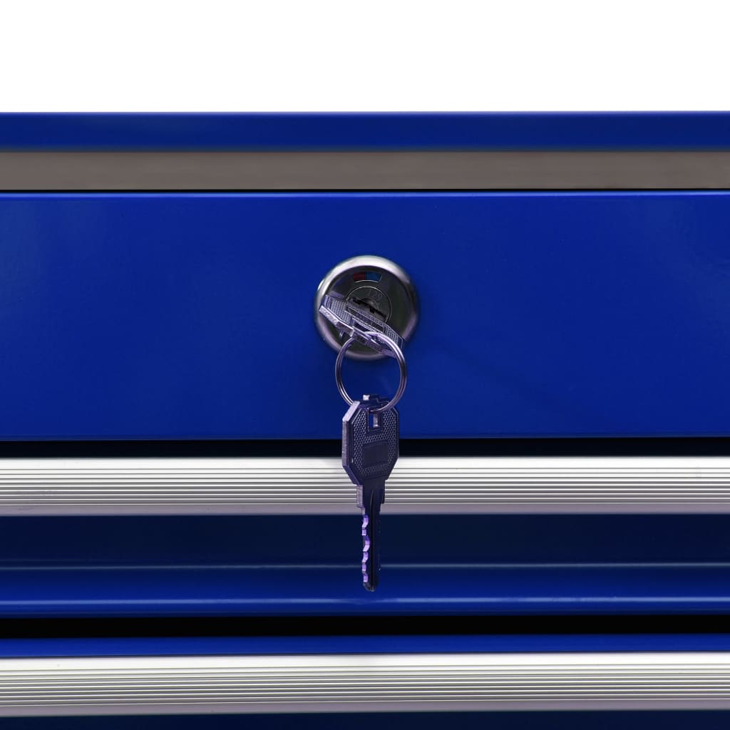 Työkalukärry 14 laatikolla teräs sininen - Harrastajankoti.fi