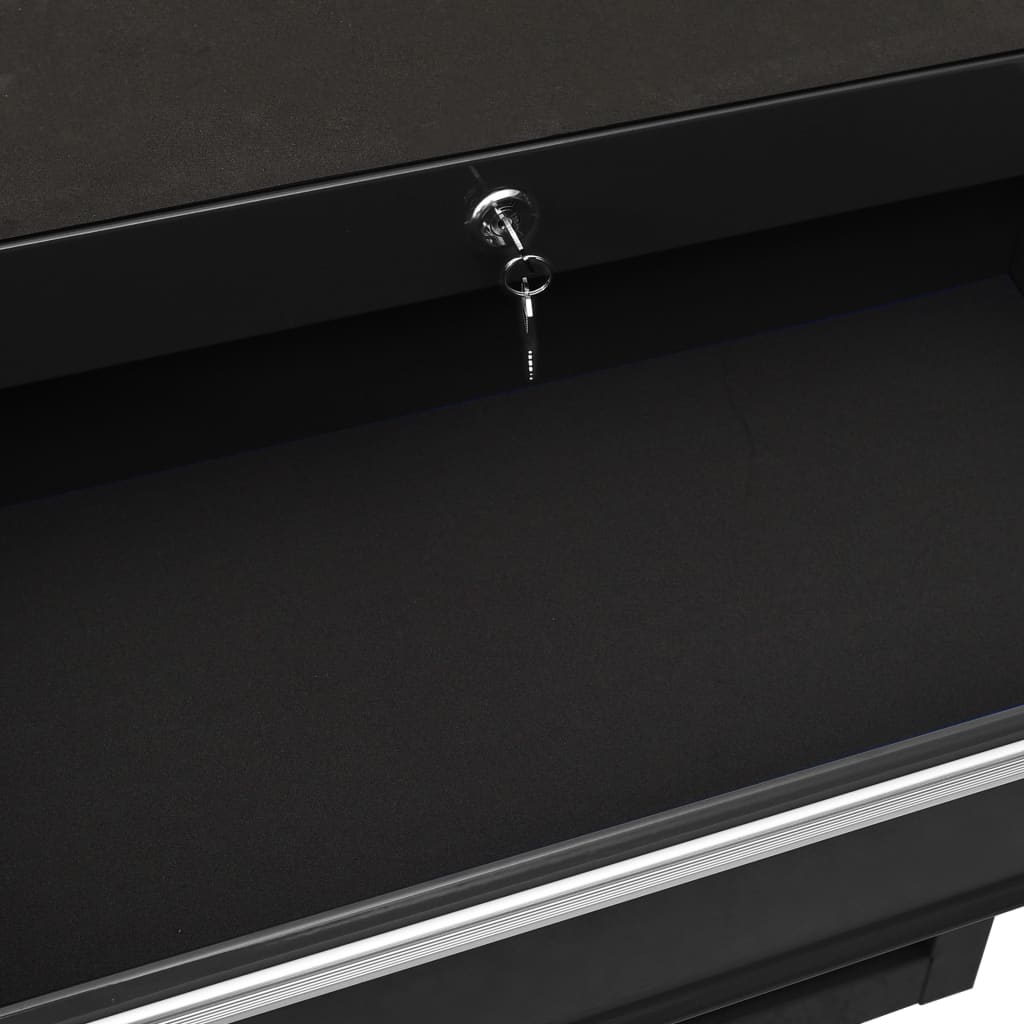 Työkalukärry 15 laatikolla teräs musta - Harrastajankoti.fi