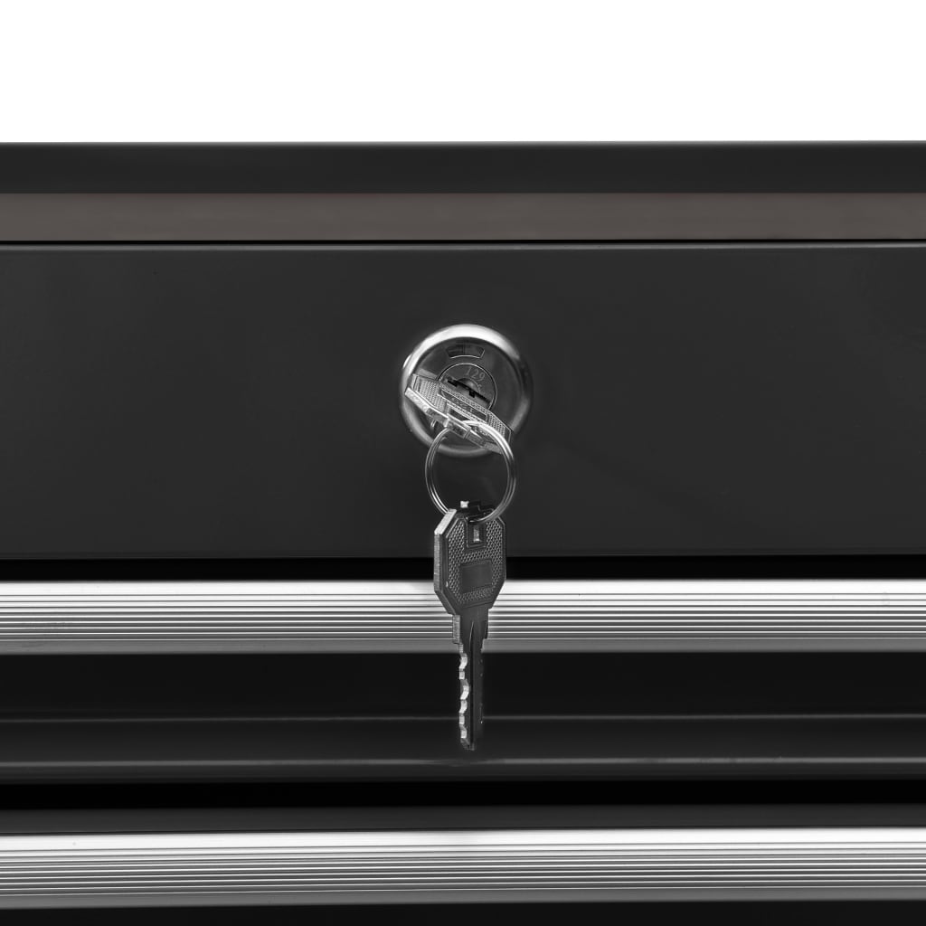 Työkalukärry 21 laatikolla teräs musta - Harrastajankoti.fi