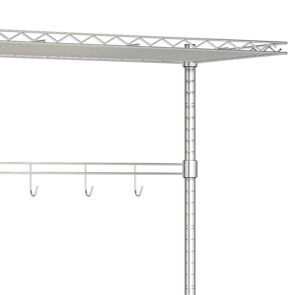 4-kerroksinen mikroaaltouuniteline 90x35x150 cm kromattu rauta - Harrastajankoti.fi