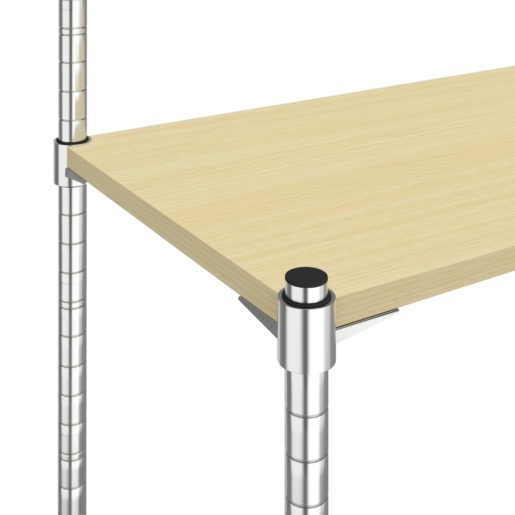 4-kerroksinen mikroaaltouuniteline 90x35x150 cm kromattu rauta - Harrastajankoti.fi