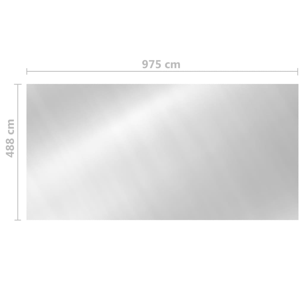 Uima-altaan suoja hopea 975x488 cm PE - Harrastajankoti.fi