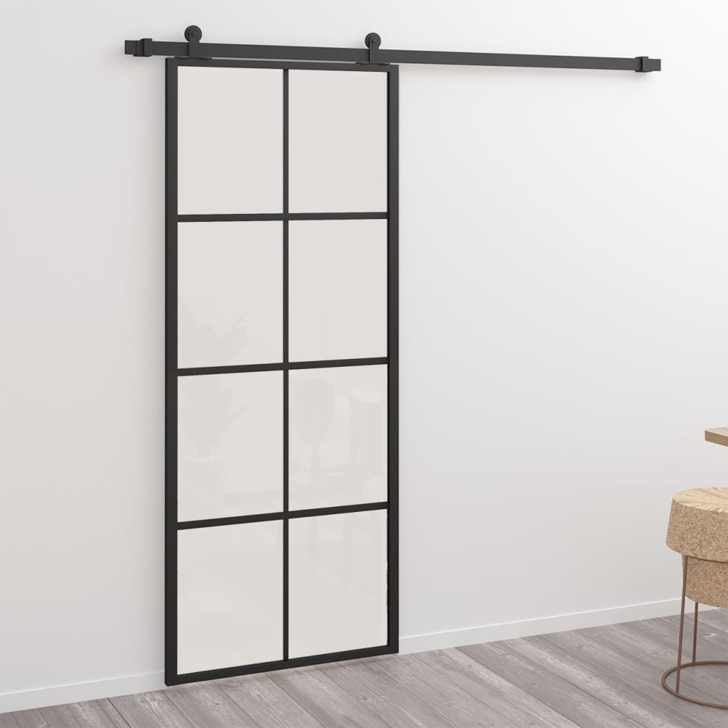 Liukuovi alumiini ja ESG-lasi asennustarvikkeilla 76x205 cm - Harrastajankoti.fi