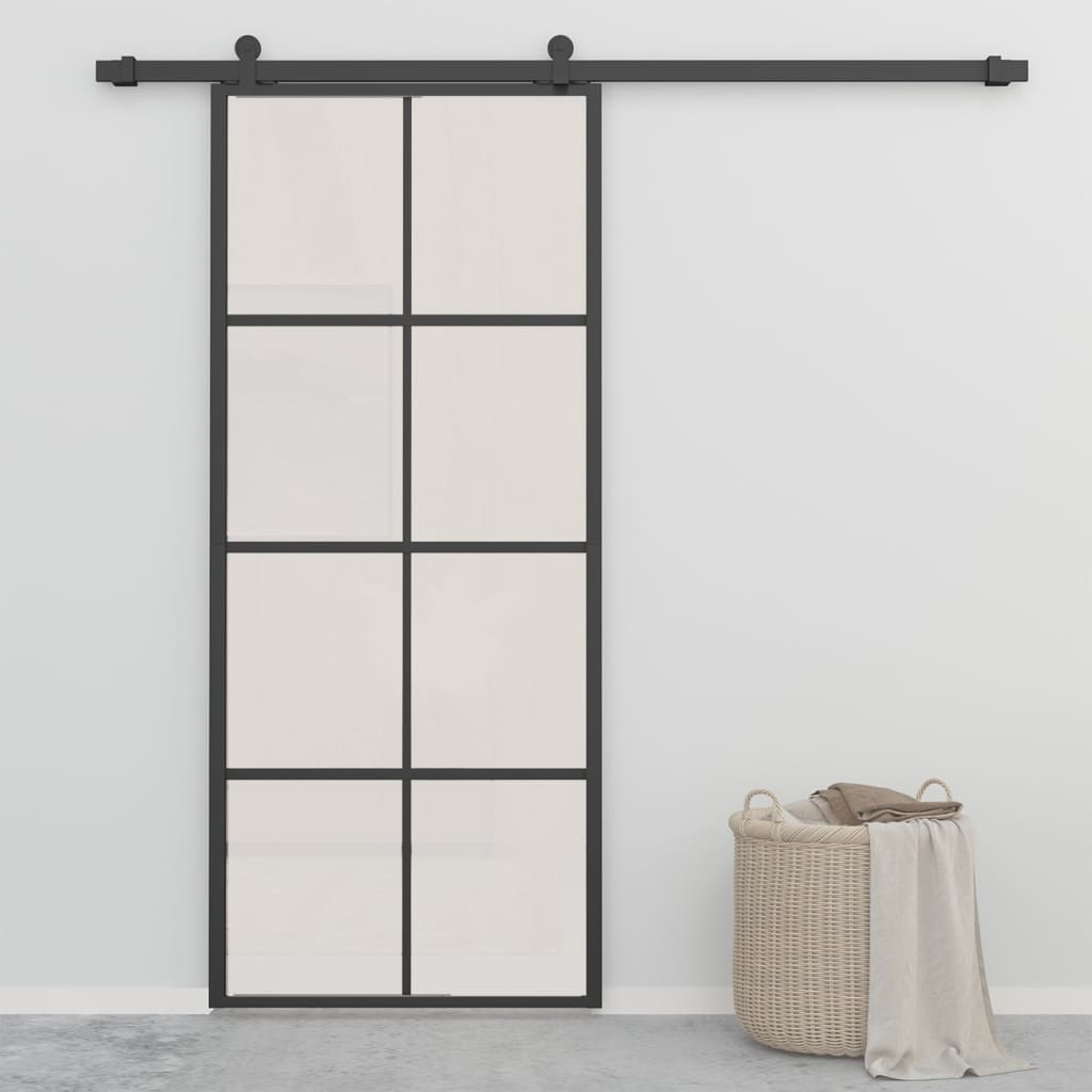 Liukuovi alumiini ja ESG-lasi asennustarvikkeilla 90x205 cm - Harrastajankoti.fi