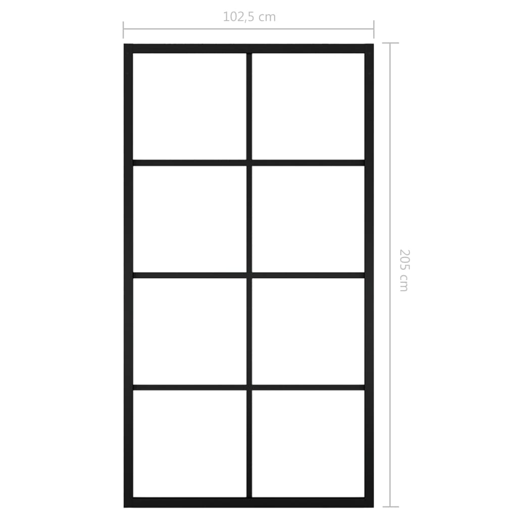 Liukuovi alumiini ja ESG-lasi asennustarvikkeilla 102,5x205 cm - Harrastajankoti.fi