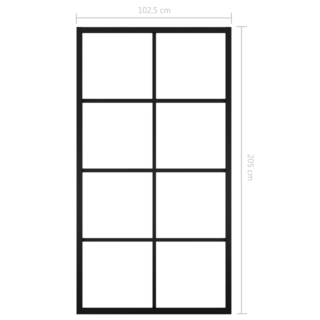 Liukuovi alumiini ja ESG-lasi asennustarvikkeilla 102,5x205 cm - Harrastajankoti.fi