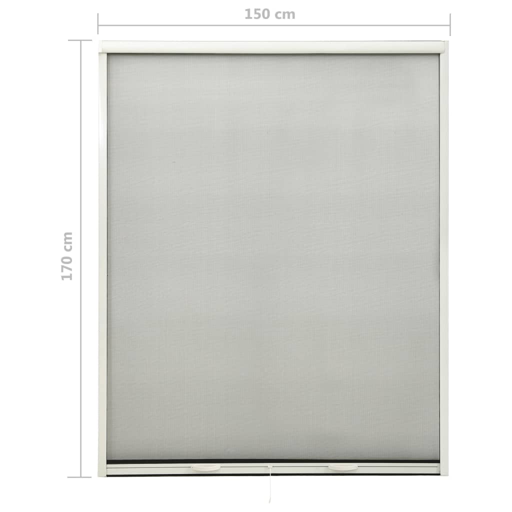 Alas rullattava hyönteisverkko ikkunaan valkoinen 150x170 cm - Harrastajankoti.fi