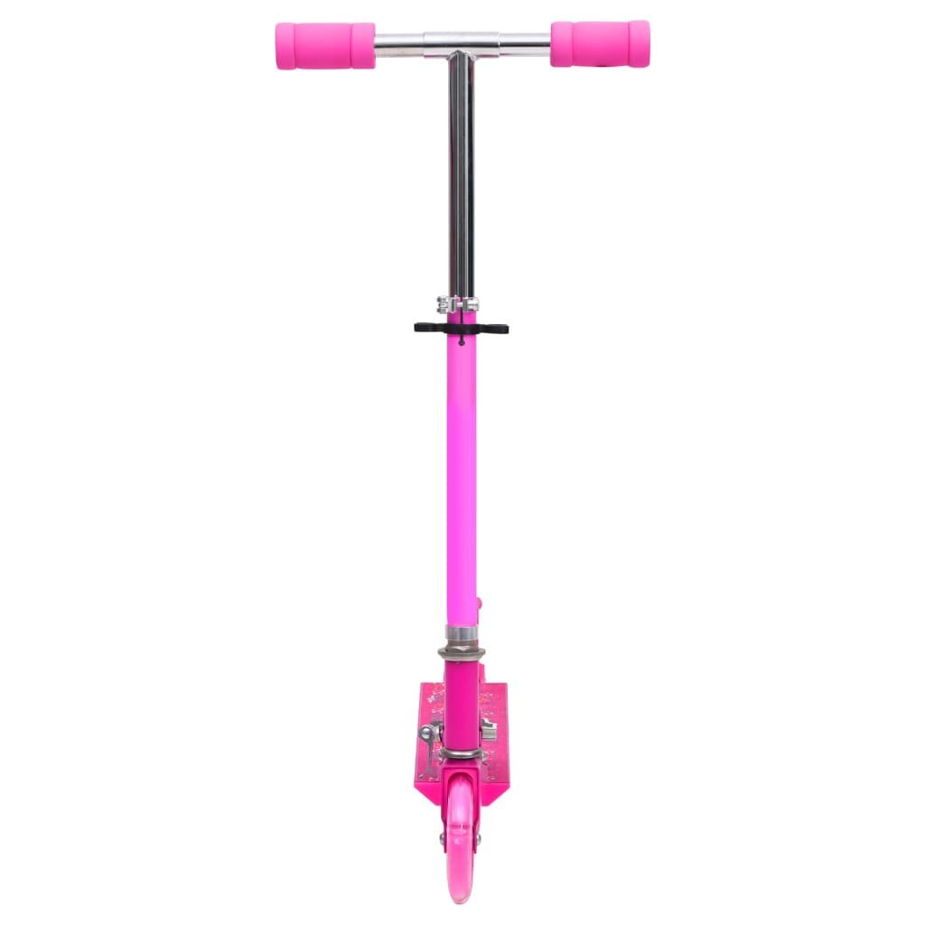 Kaksipyöräinen lasten potkulauta sääd. alum. ohjaustanko pinkki - Harrastajankoti.fi