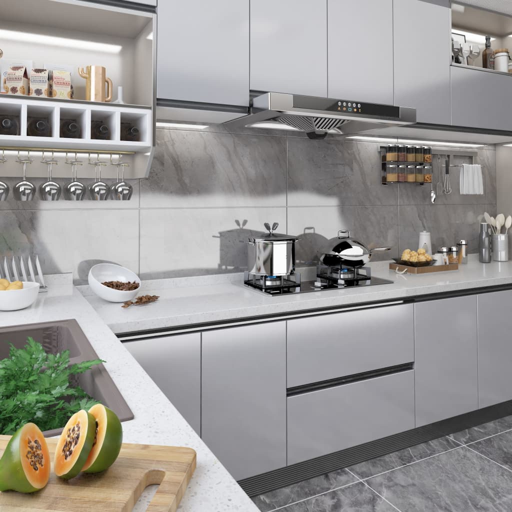 Itseliimautuva huonekalukalvo korkeakiilto hopea 500x90 cm PVC - Harrastajankoti.fi