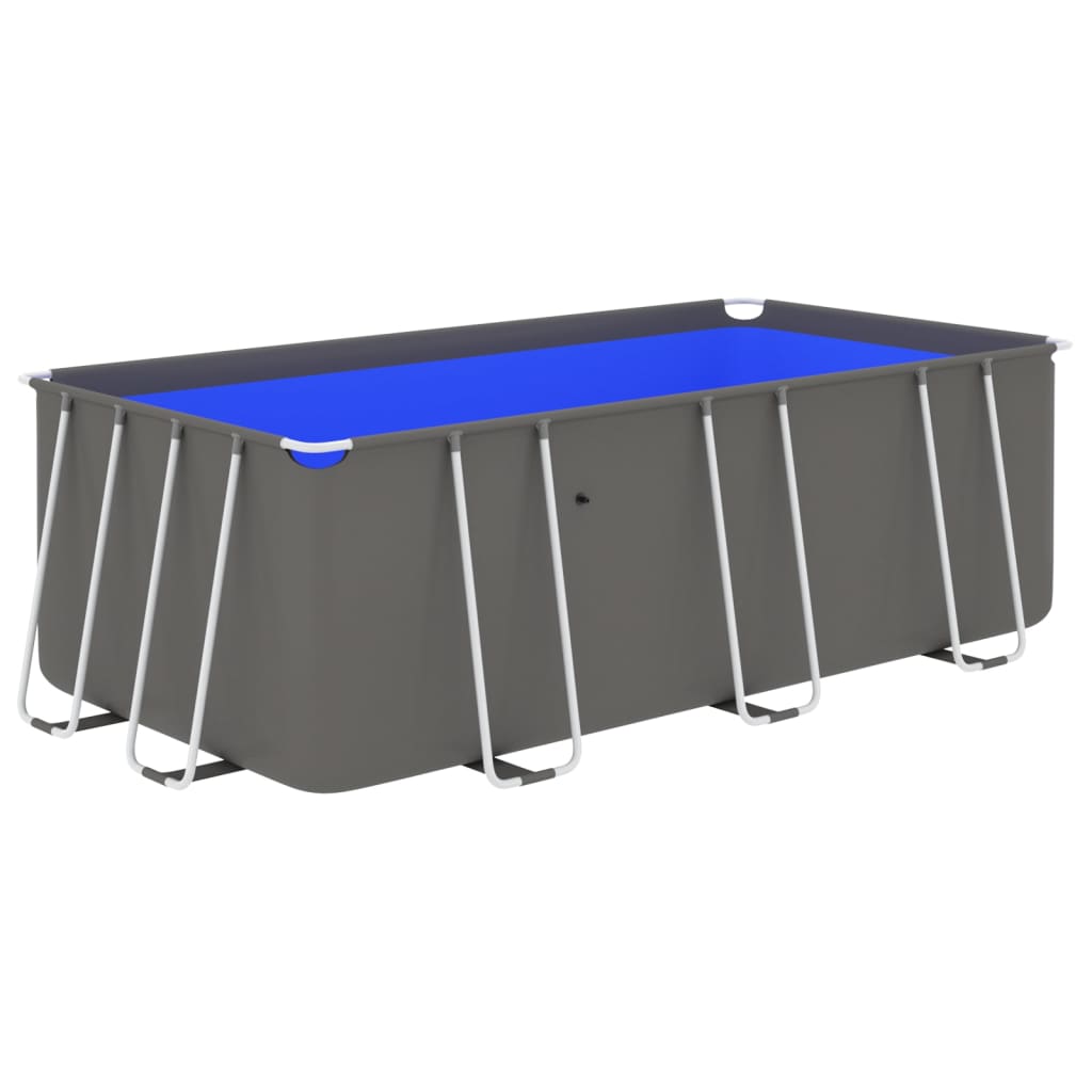 Uima-allas teräsrungolla 400x207x122 cm antrasiitti - Harrastajankoti.fi