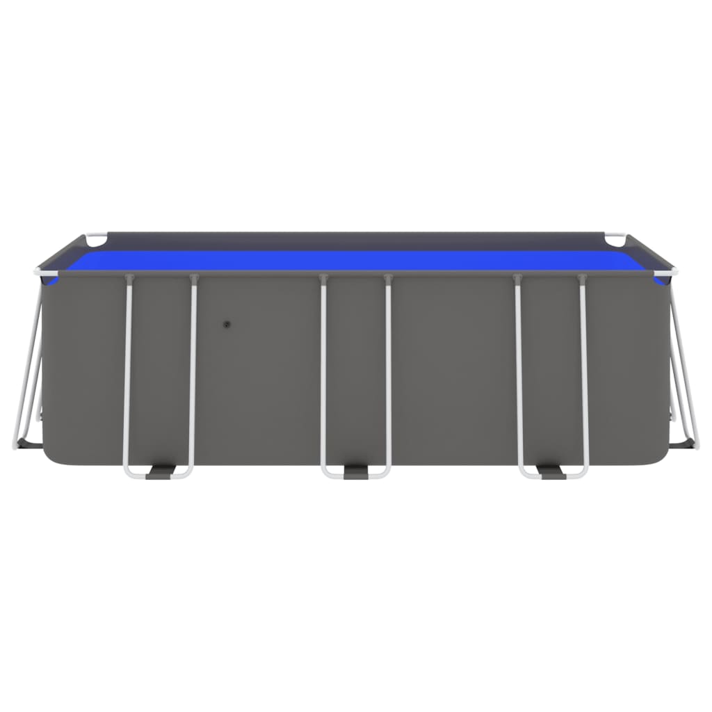 Uima-allas teräsrungolla 400x207x122 cm antrasiitti - Harrastajankoti.fi