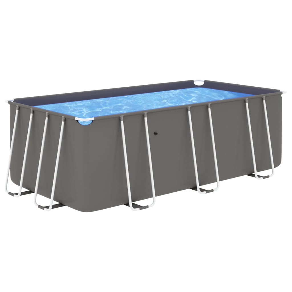 Uima-allas teräsrungolla 400x207x122 cm antrasiitti - Harrastajankoti.fi