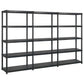 Varastohylly 5-tasoinen musta 255x40x185 cm muovi - Harrastajankoti.fi