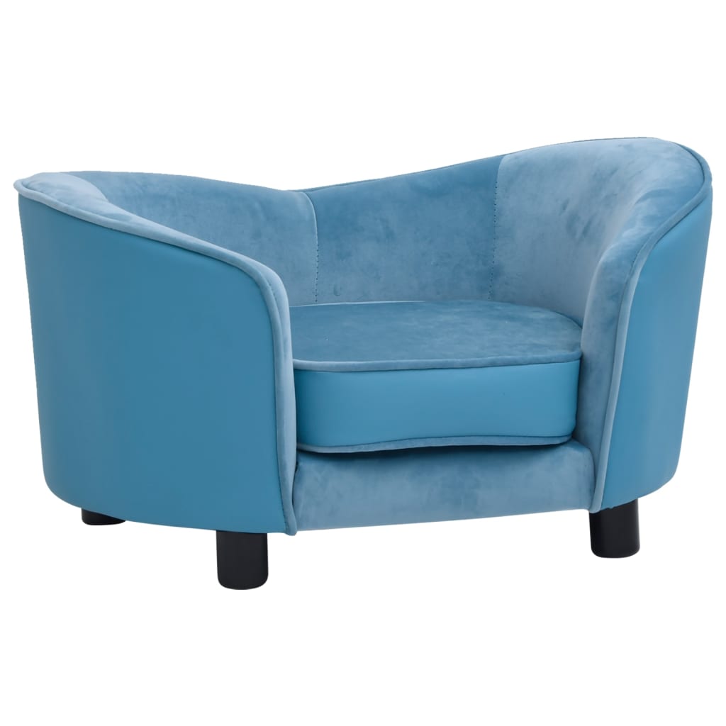 Koiran sohva turkoosi 69x49x40 cm plyysi ja keinonahka - Harrastajankoti.fi