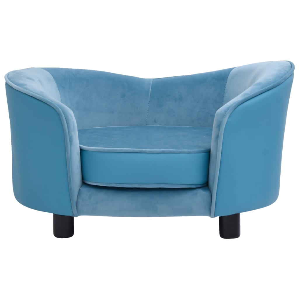 Koiran sohva turkoosi 69x49x40 cm plyysi ja keinonahka - Harrastajankoti.fi