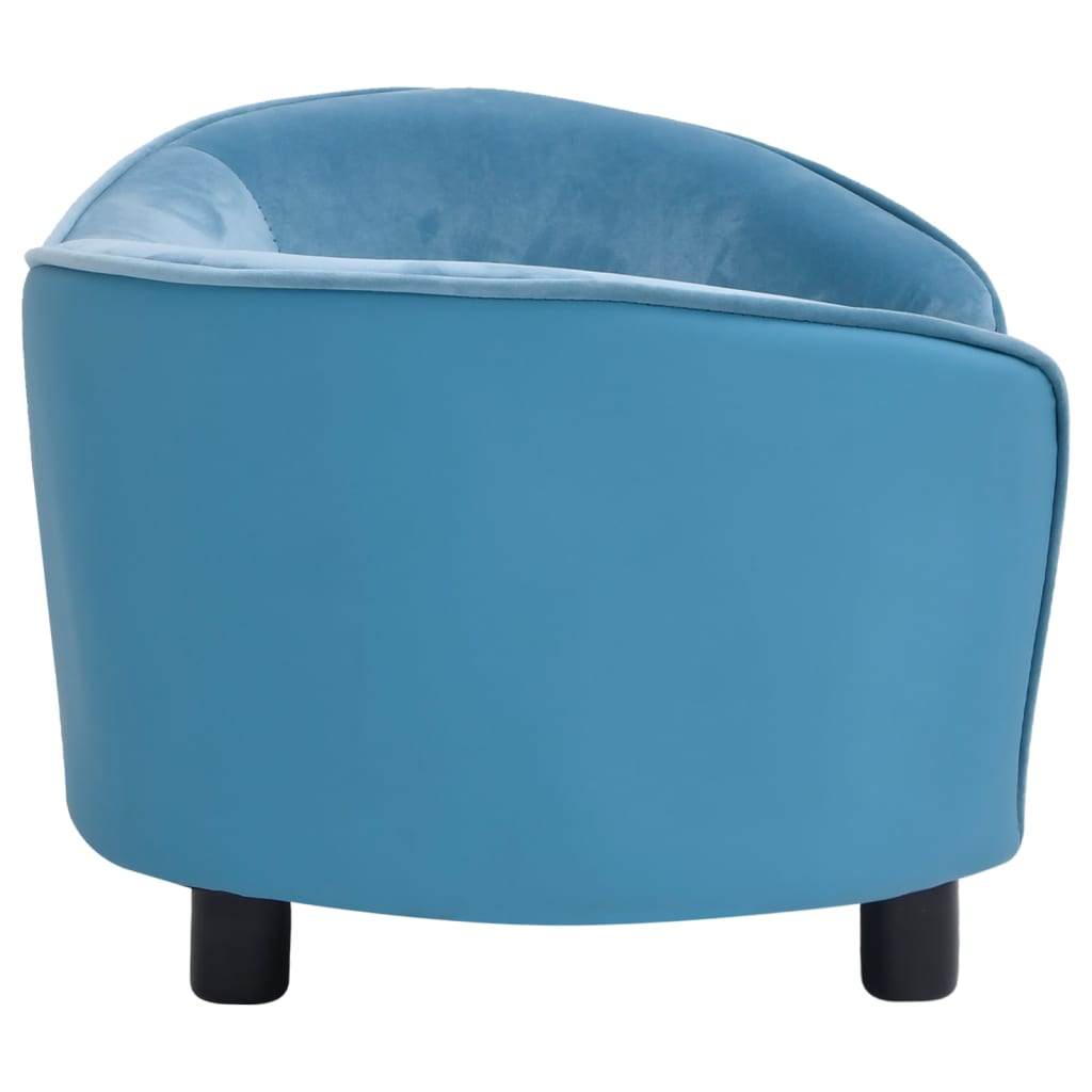 Koiran sohva turkoosi 69x49x40 cm plyysi ja keinonahka - Harrastajankoti.fi