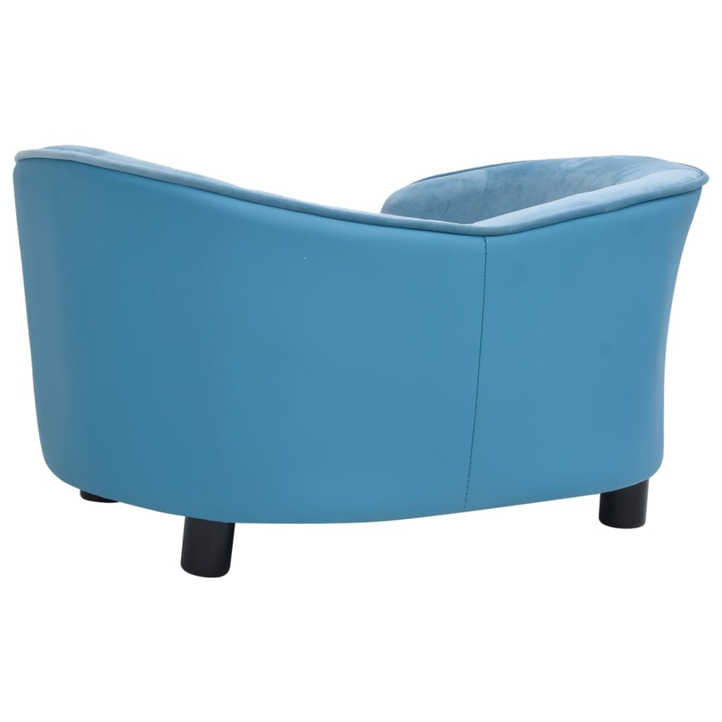 Koiran sohva turkoosi 69x49x40 cm plyysi ja keinonahka - Harrastajankoti.fi