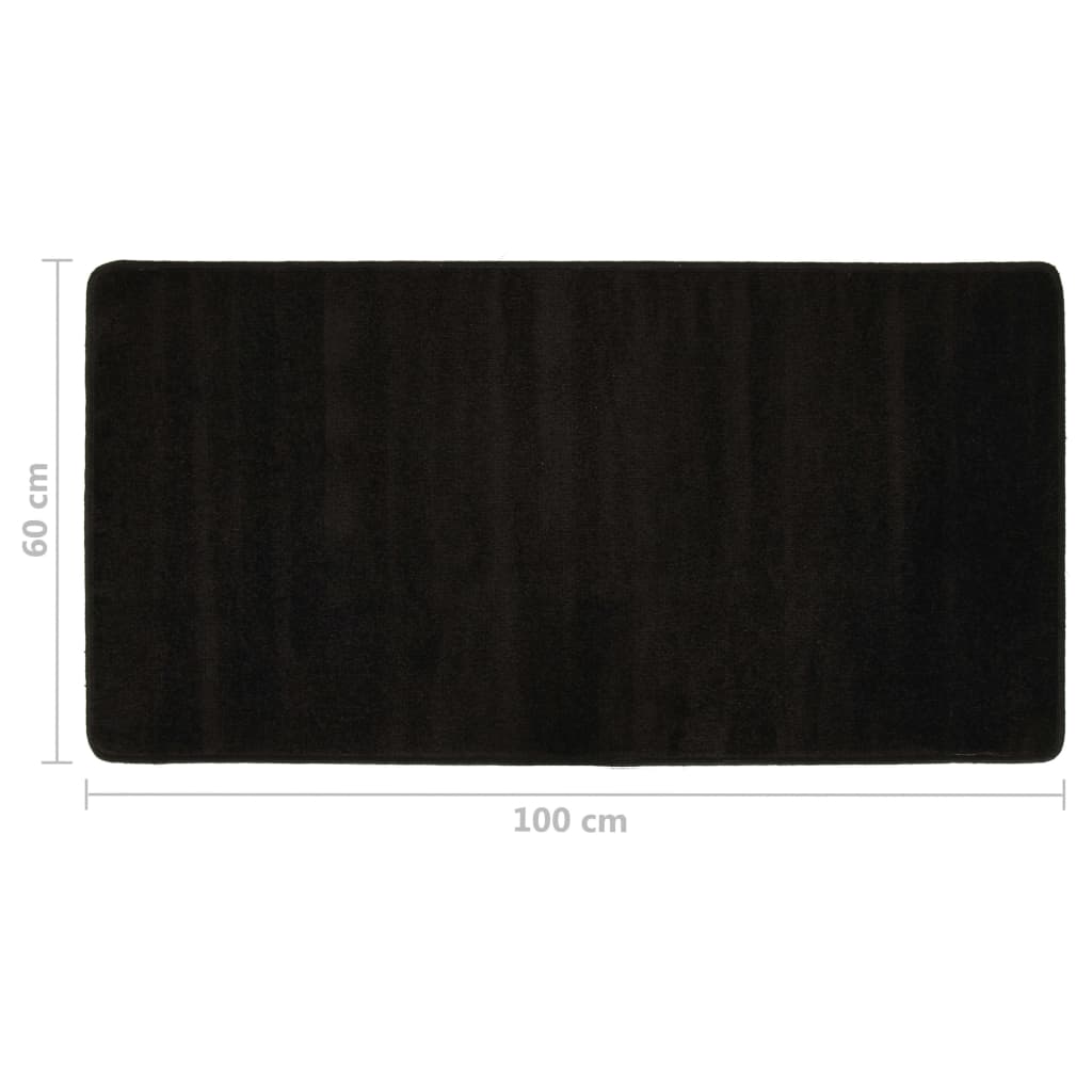 Makuuhuoneen matot Shaggy korkea nukka 3 kpl musta - Harrastajankoti.fi