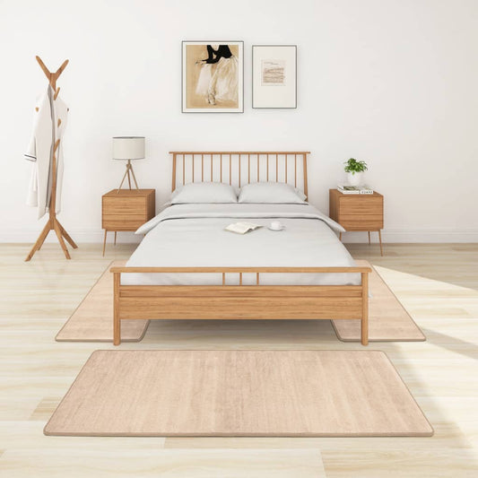 Makuuhuoneen matot Shaggy korkea nukka 3 kpl beige - Harrastajankoti.fi