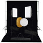 Valokuvastudiosarja softbox-valot, taustakangas ja heijastin - Harrastajankoti.fi