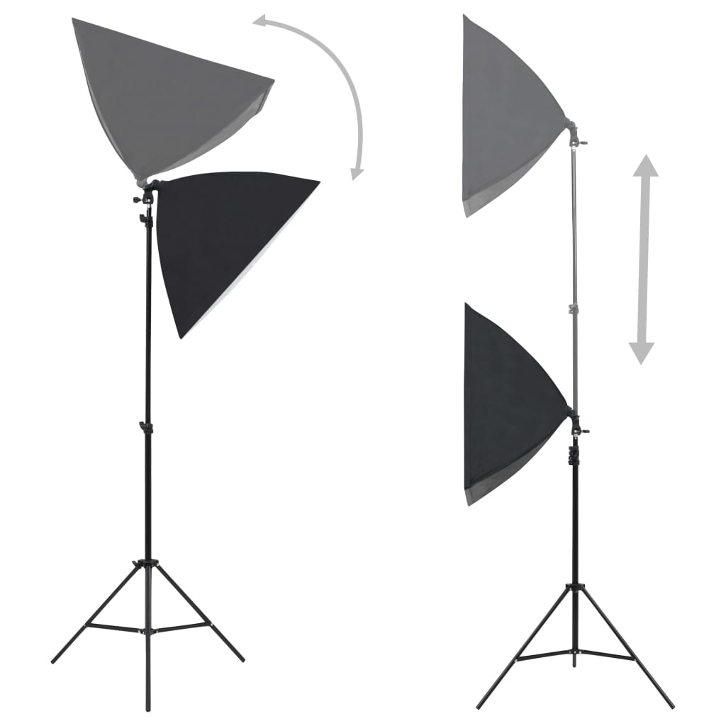 Valokuvastudiosarja softbox-valot, taustakangas ja heijastin - Harrastajankoti.fi
