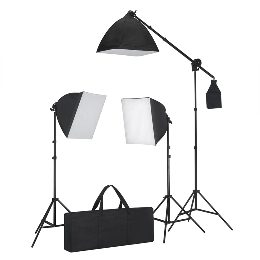 Valokuvastudiosarja softbox-valot, taustakangas ja heijastin - Harrastajankoti.fi