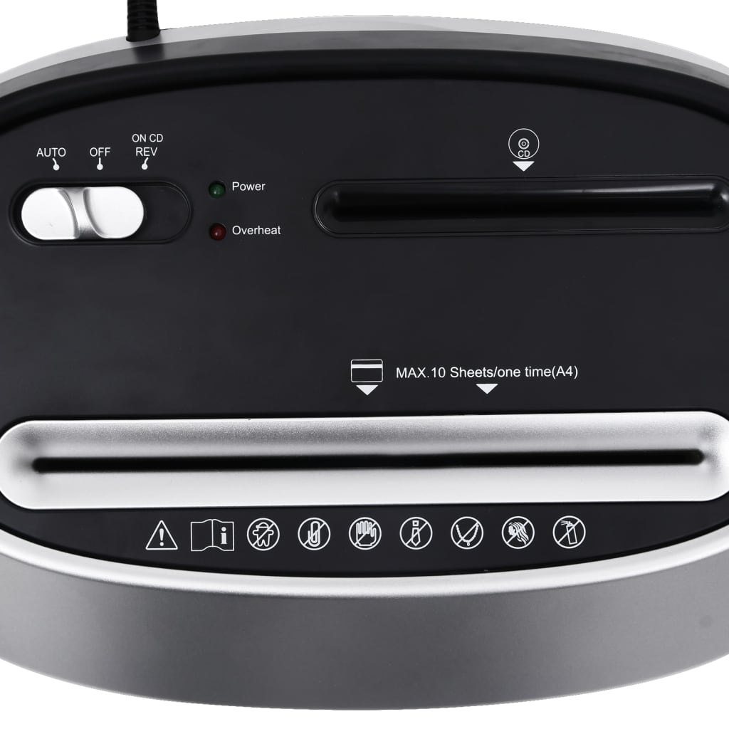 Paperisilppuri 10 arkkia ristileikkaus musta - Harrastajankoti.fi