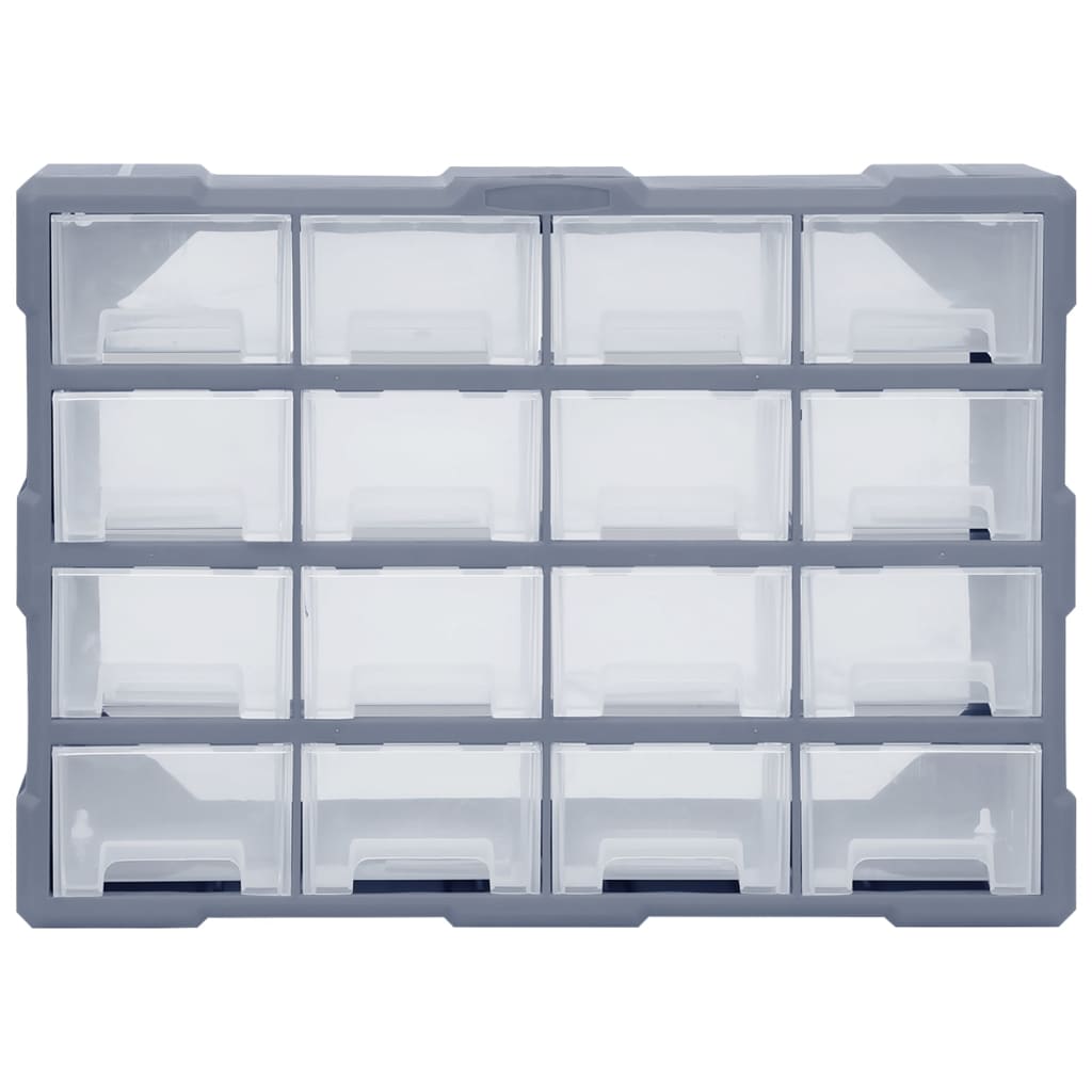 Monilaatikkojärjestelijä 16 keskilaatikolla 52x16x37 cm - Harrastajankoti.fi