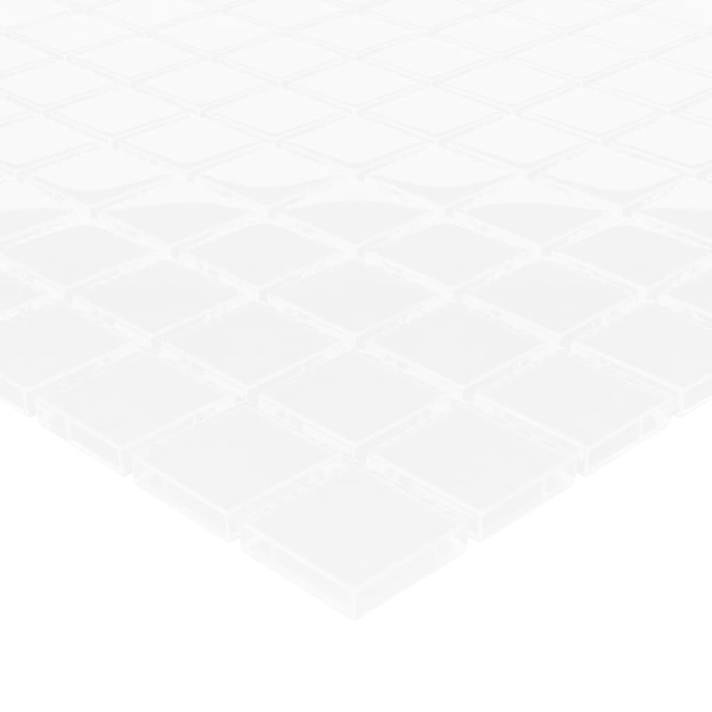 Mosaiikkilaatat 11 kpl valkoinen 30x30 cm lasi - Harrastajankoti.fi