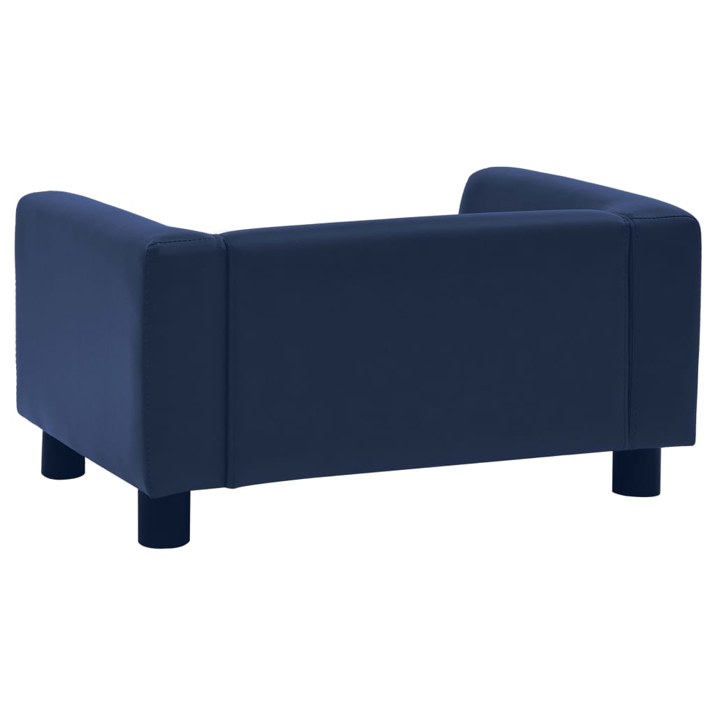 Koiran sohva sininen 60x43x30 cm plyysi ja keinonahka - Harrastajankoti.fi