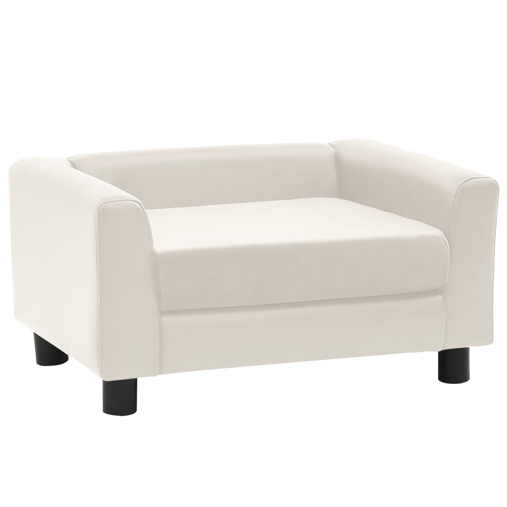 Koiran sohva kerma 60x43x30 cm plyysi ja keinonahka - Harrastajankoti.fi