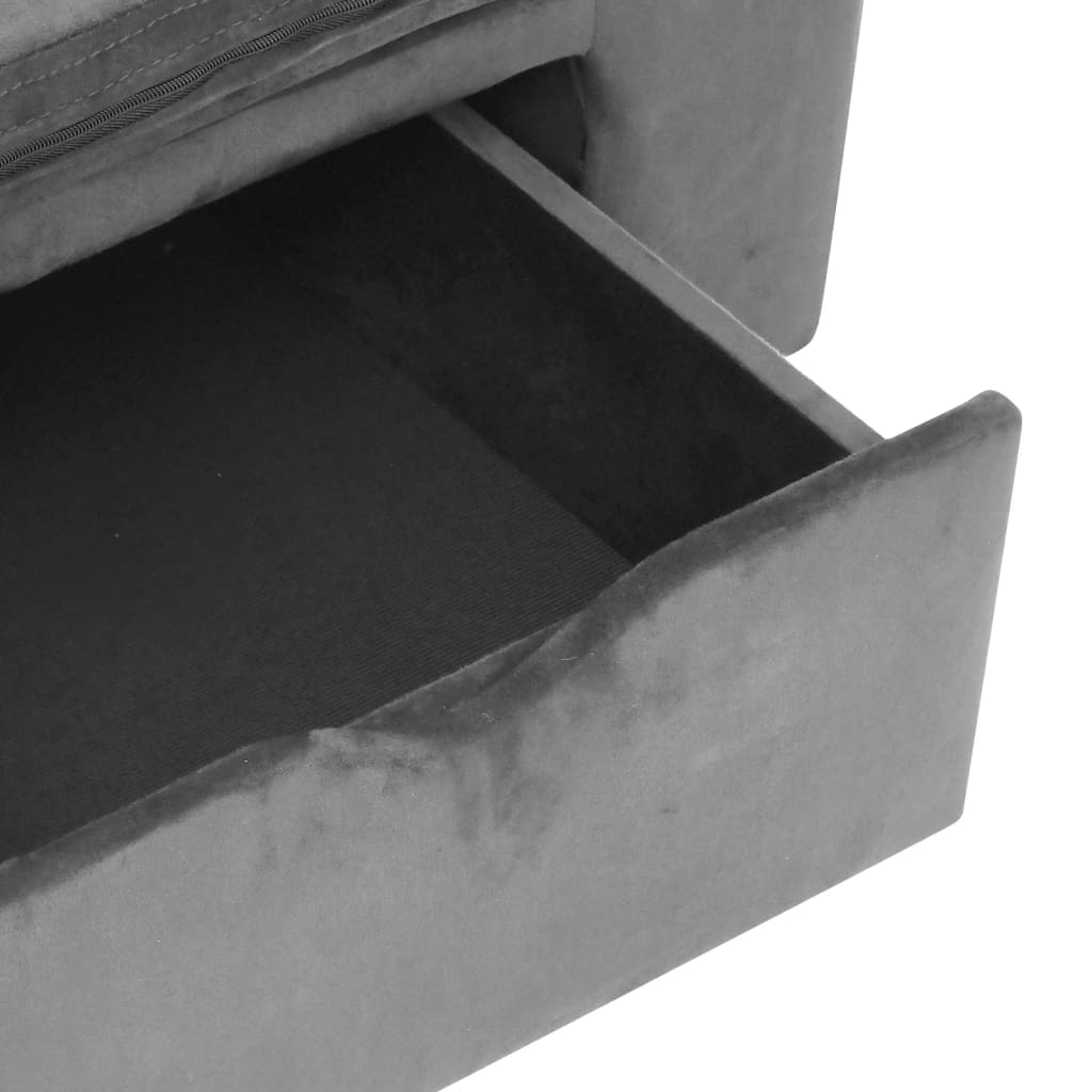 Koiran sohva vetolaatikolla harmaa 75x50x38 cm plyysi - Harrastajankoti.fi