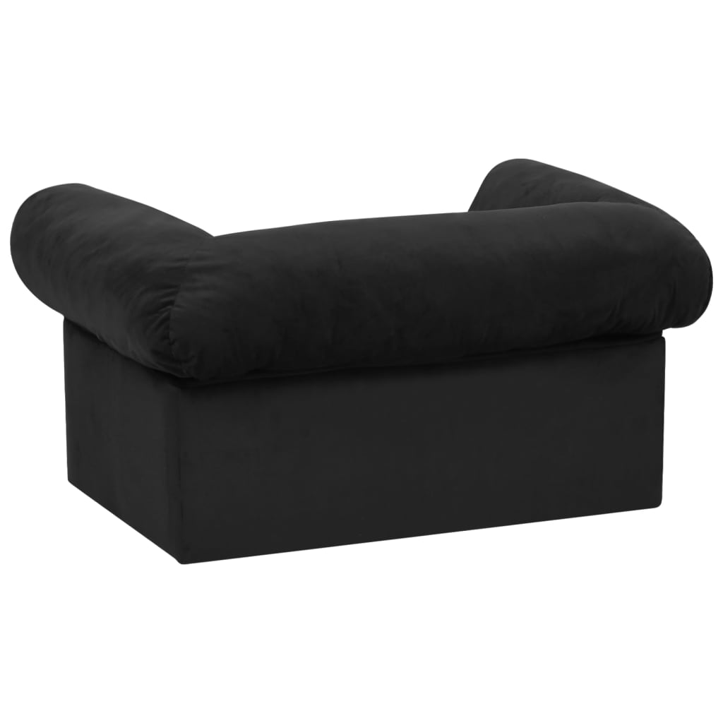Koiran sohva vetolaatikolla musta 75x50x38 cm plyysi - Harrastajankoti.fi
