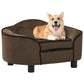 Koiran sohva ruskea 67x47x36 cm plyysi - Harrastajankoti.fi