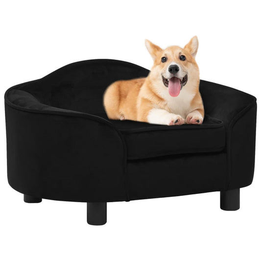Koiran sohva musta 67x47x36 cm plyysi - Harrastajankoti.fi
