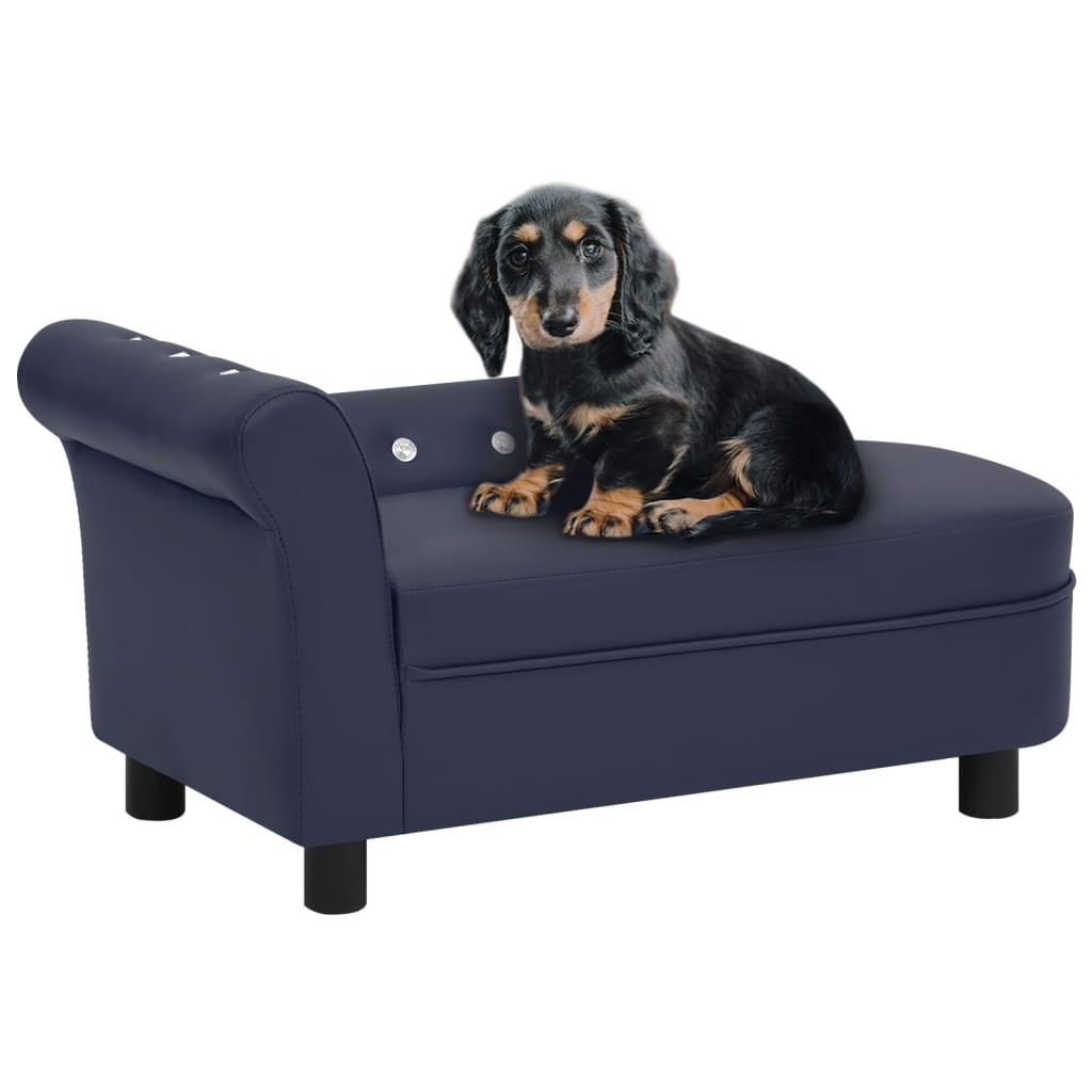 Koiran sohva sininen 83x45x42 cm keinonahka - Harrastajankoti.fi