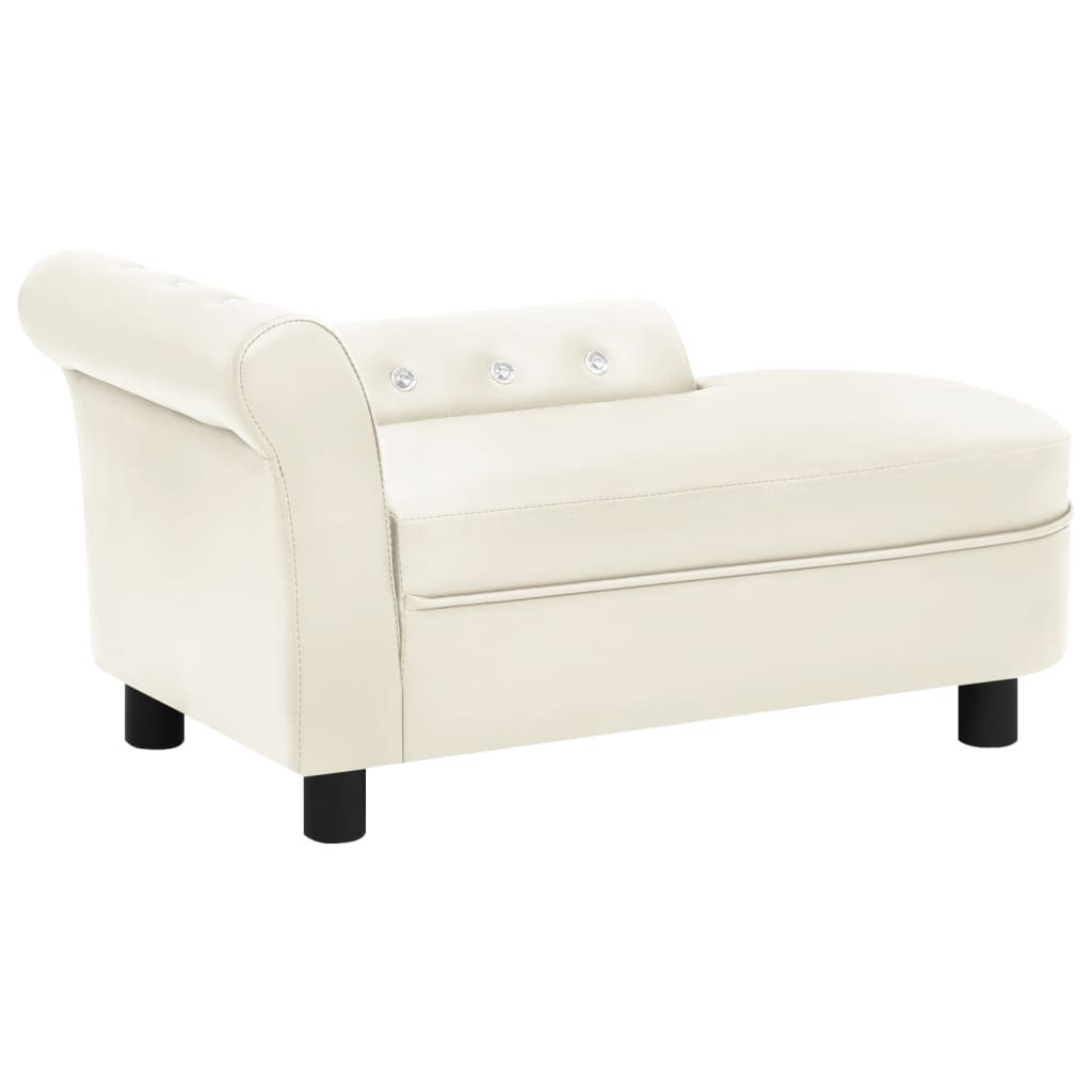 Koiran sohva kerma 83x45x42 cm keinonahka - Harrastajankoti.fi