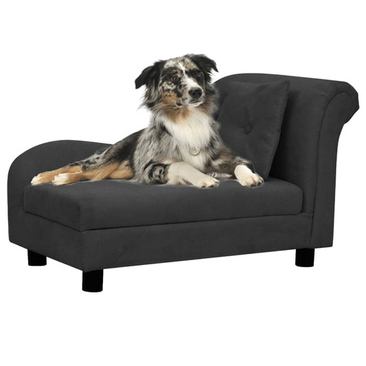 Koiran sohva tyynyllä musta 83x44x44 cm plyysi - Harrastajankoti.fi