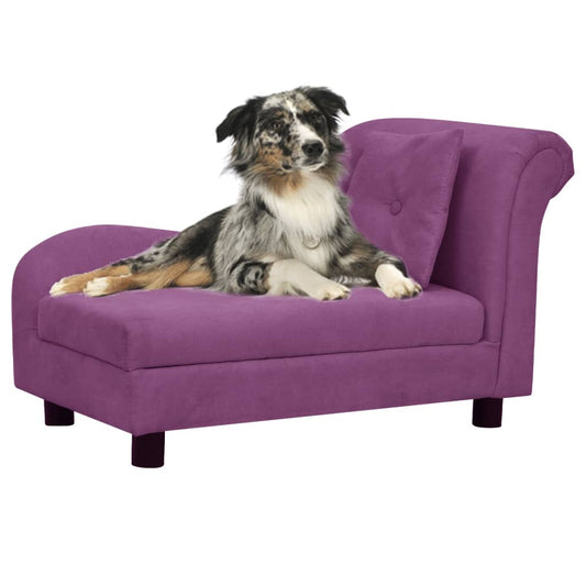 Koiran sohva tyynyllä viininpunainen 83x44x44 cm plyysi - Harrastajankoti.fi