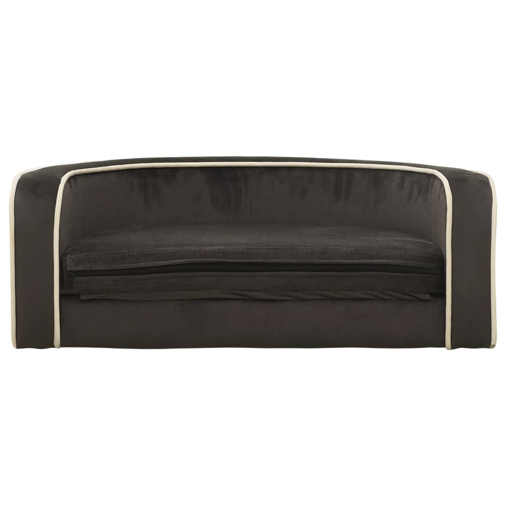 Taitettava koiran sohva tummanharmaa 73x67x26 cm plyysi - Harrastajankoti.fi