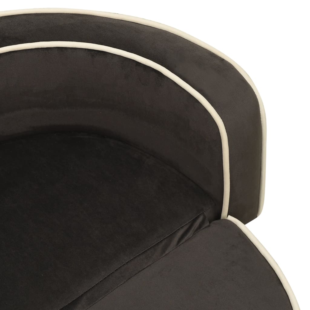 Taitettava koiran sohva tummanharmaa 73x67x26 cm plyysi - Harrastajankoti.fi